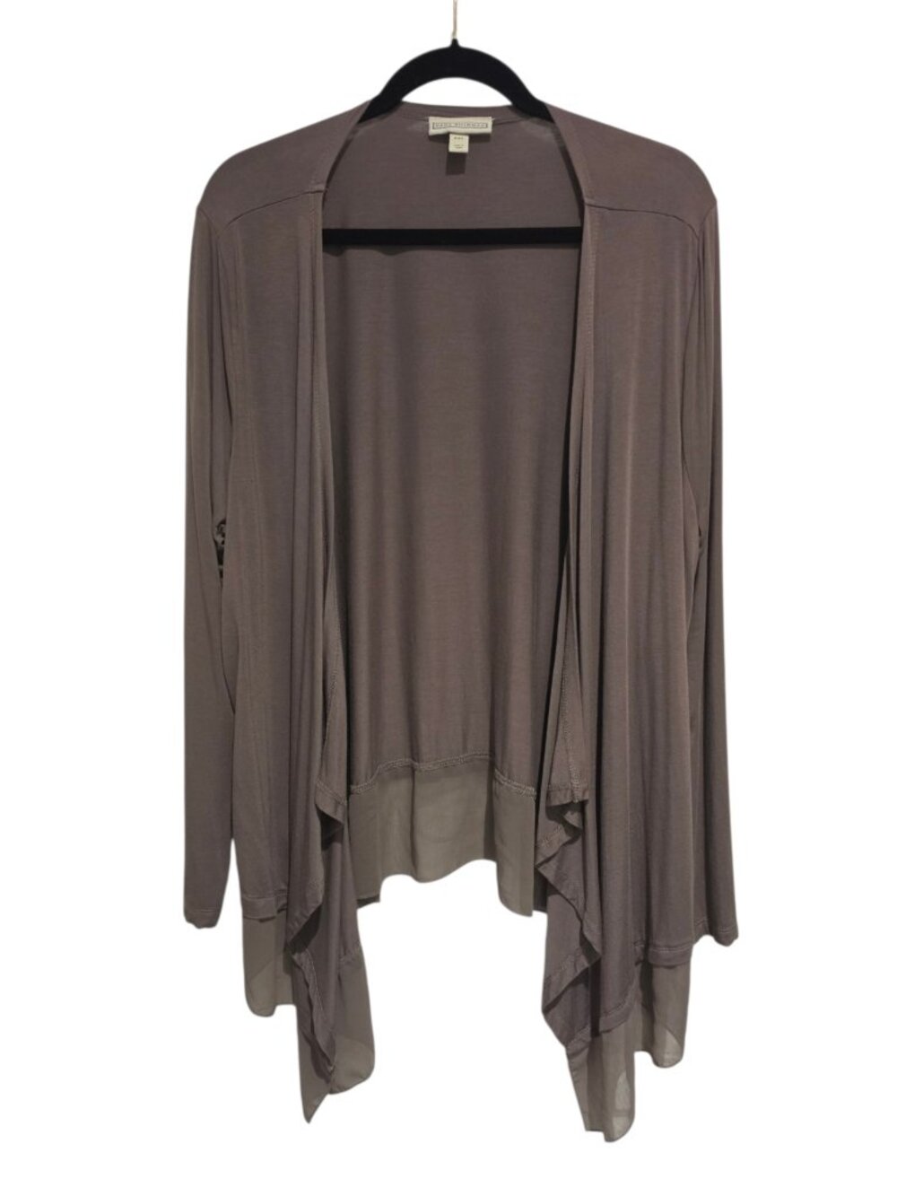 Dana Buchman Chiffon-Trim Open-Front Cardigan Size 2X